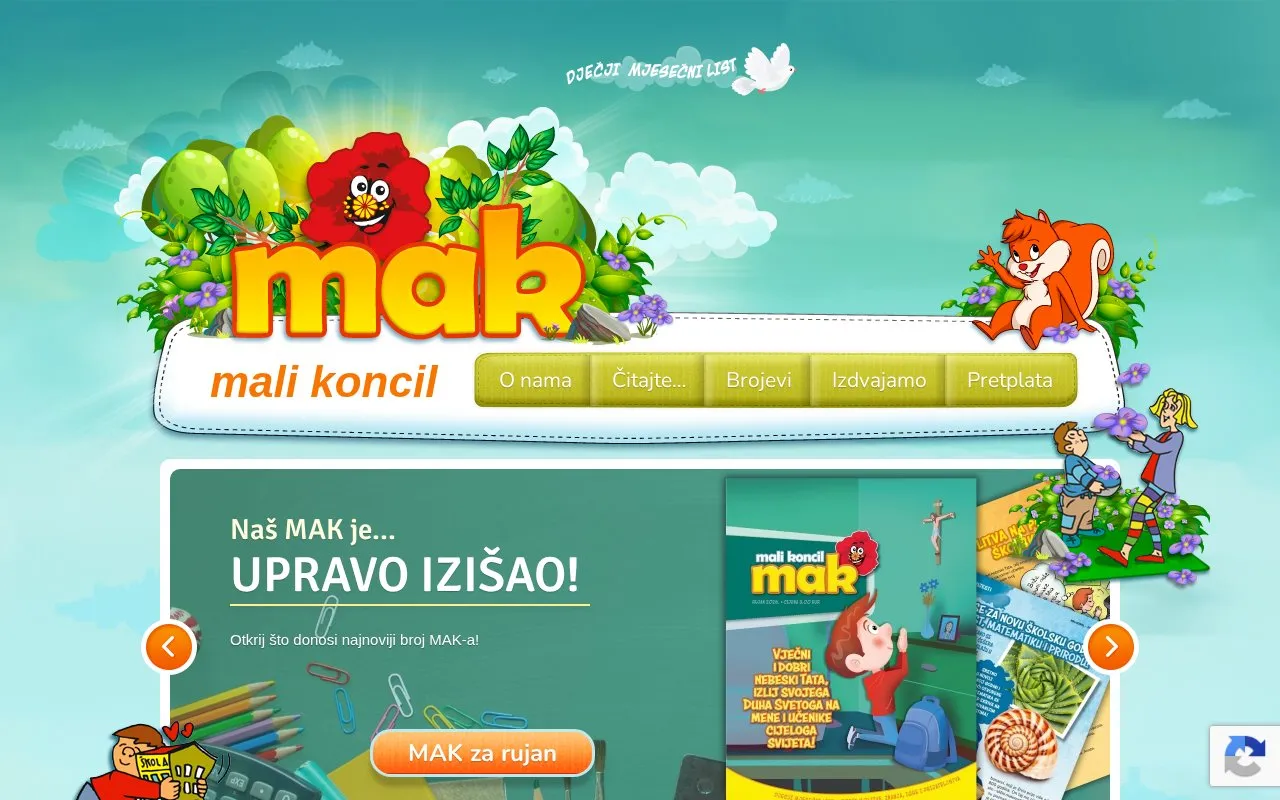 Mali koncil homepage screenshot