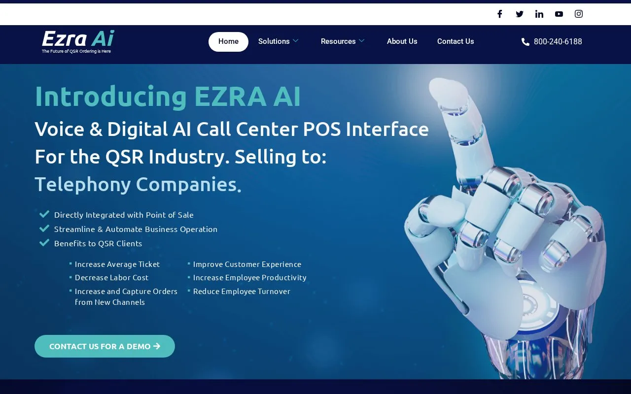 Ezra-AI homepage screenshot