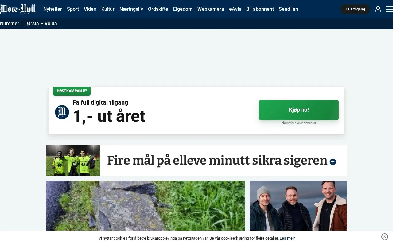 Møre-Nytt homepage screenshot