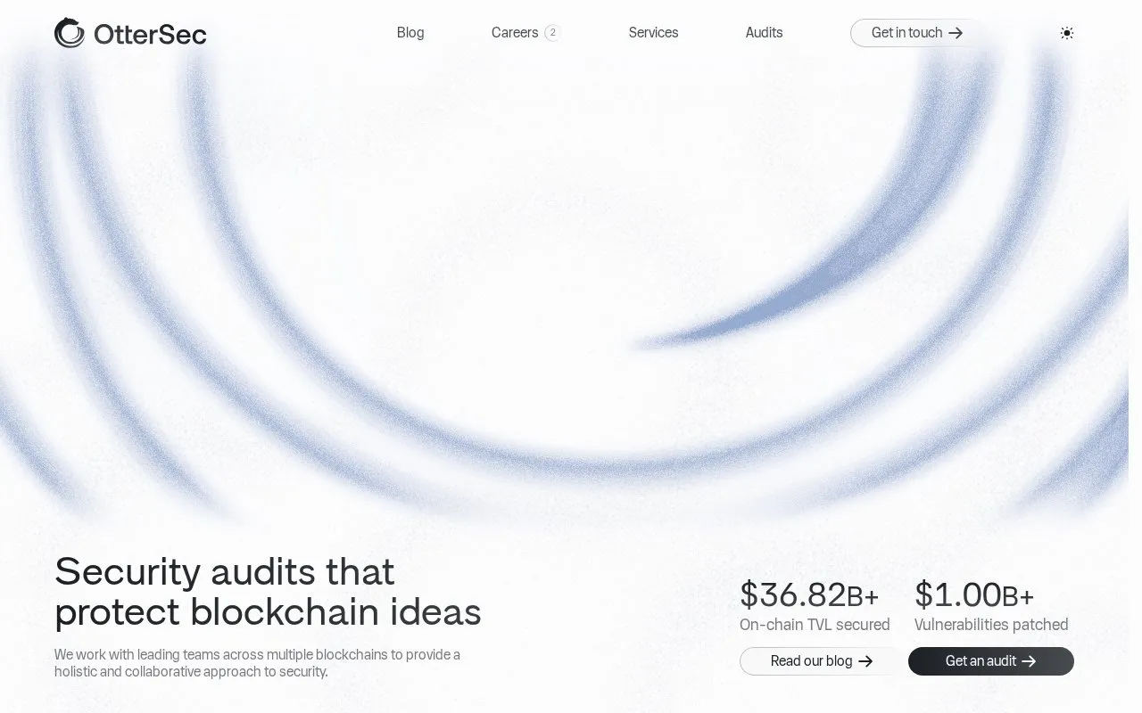 OtterSec homepage screenshot