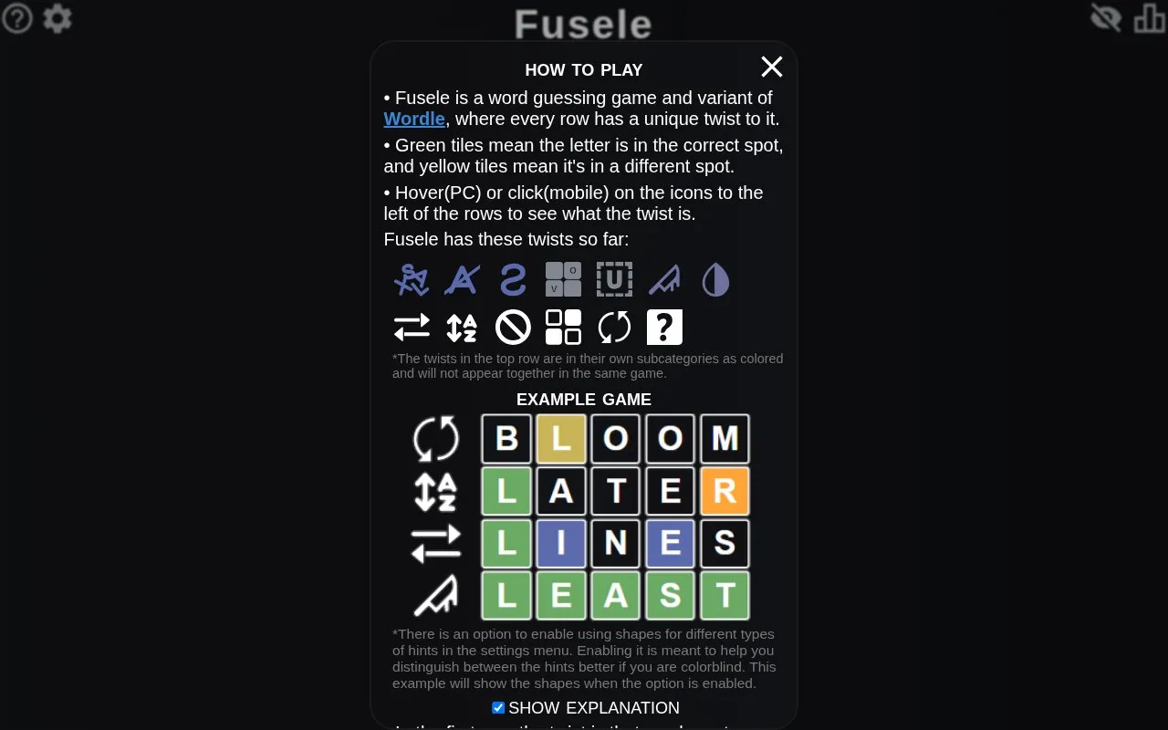 Fusele homepage screenshot