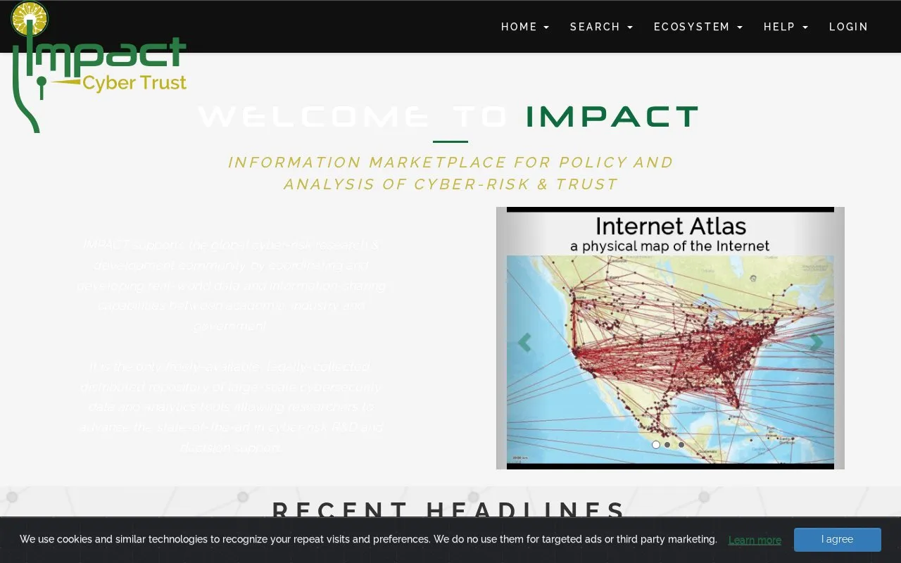IMPACT homepage screenshot