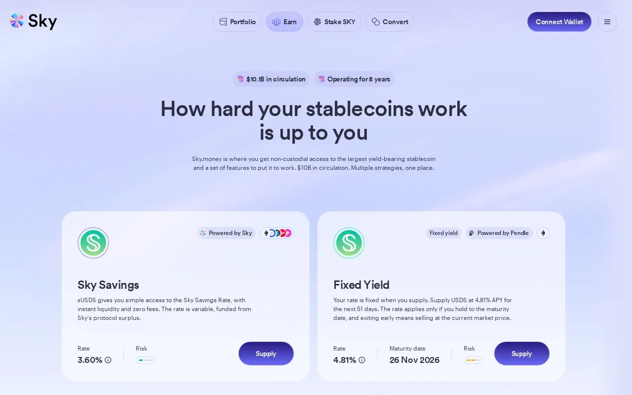 Sky Lending homepage screenshot