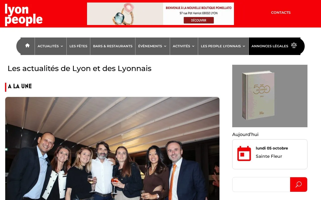 Lyon People homepage screenshot