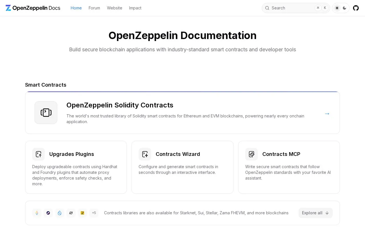 OpenZeppelin Defender homepage screenshot