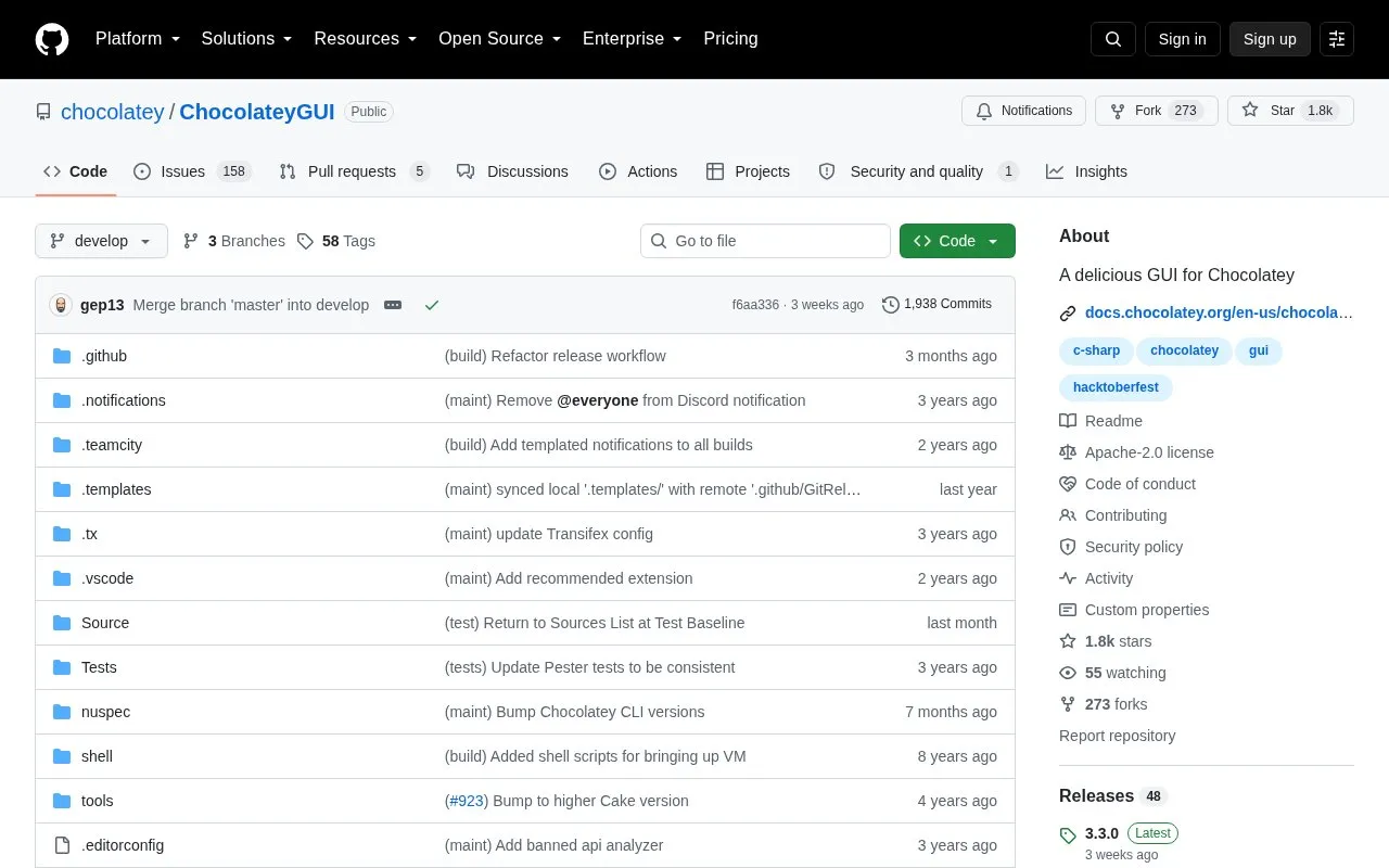 GUI homepage screenshot