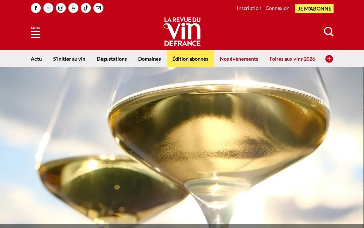 La Revue du vin de France homepage screenshot
