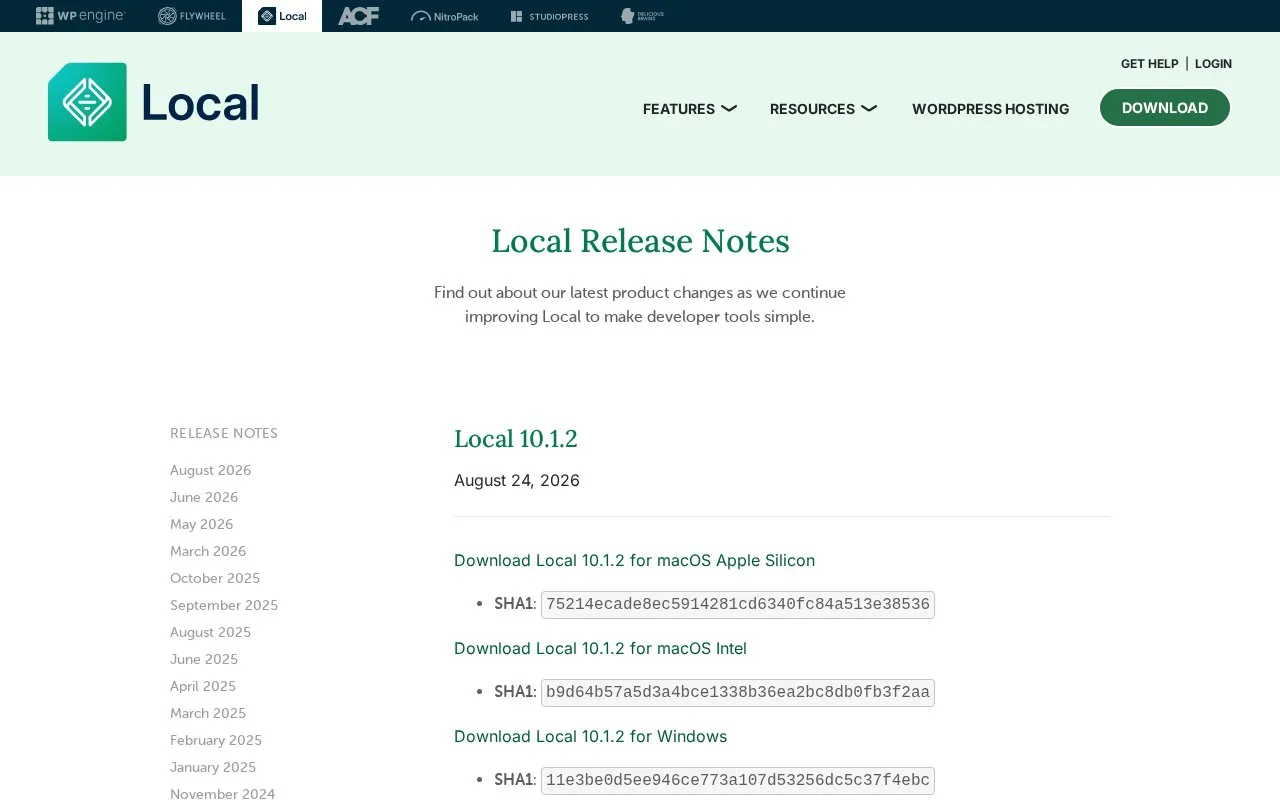LocalWP homepage screenshot