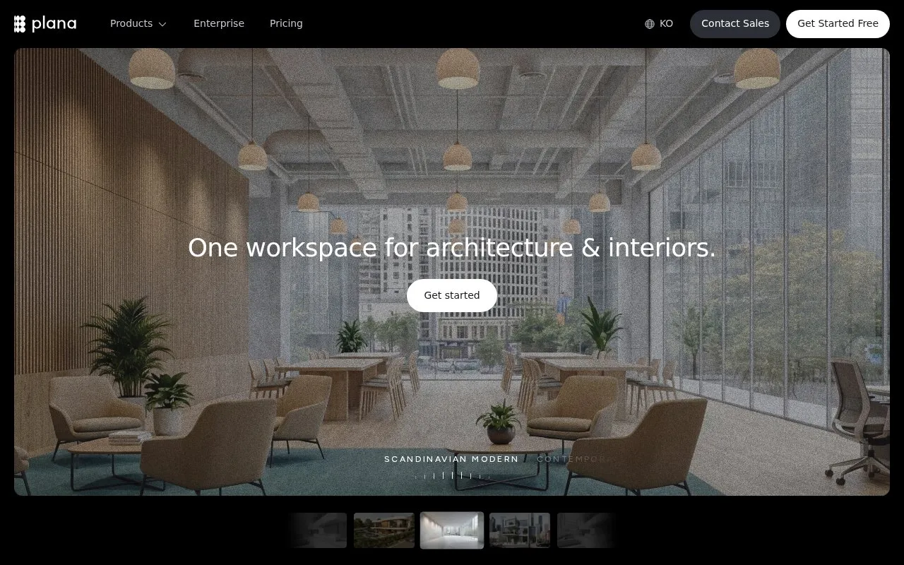 PLANA homepage screenshot