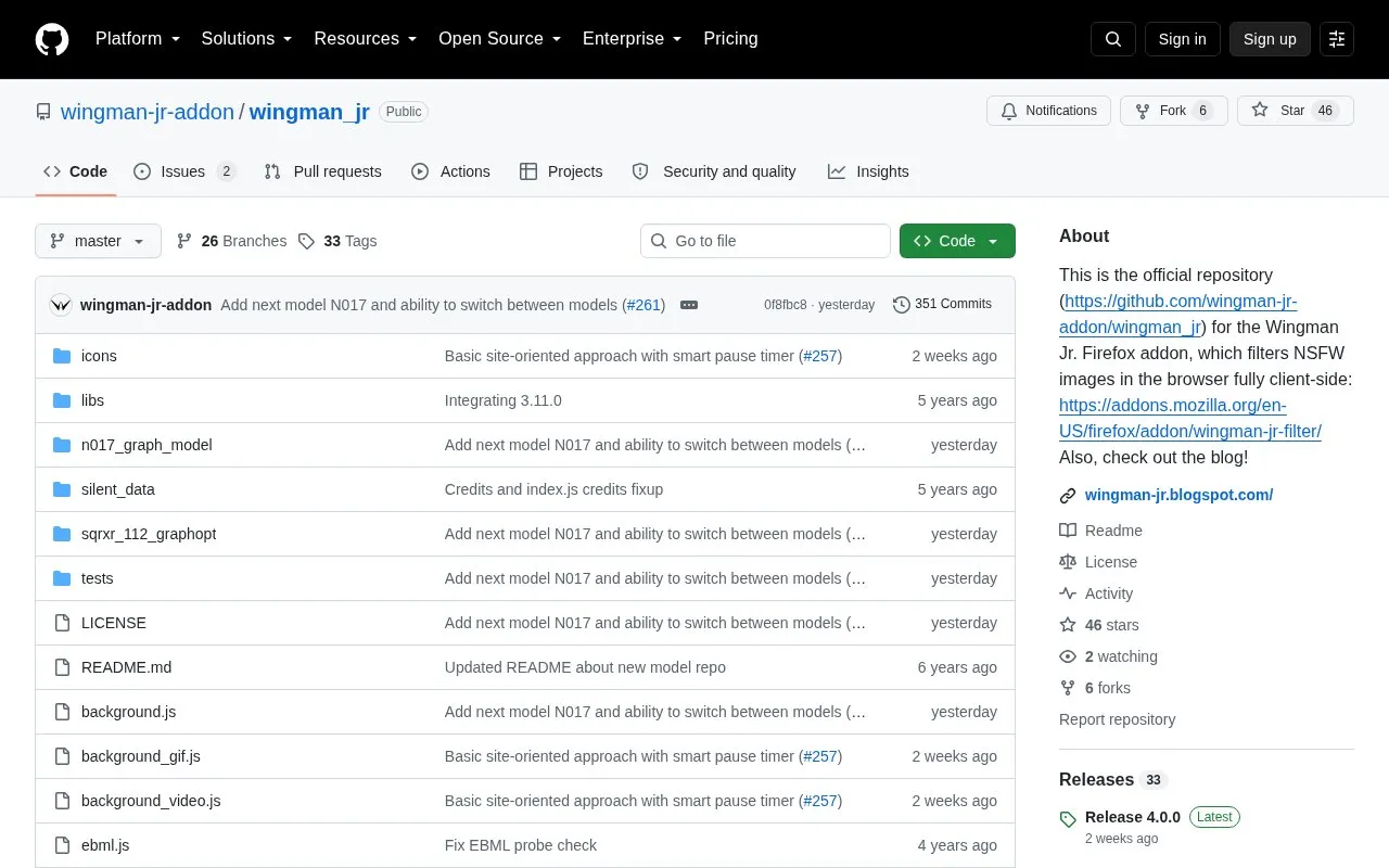 Wingman homepage screenshot