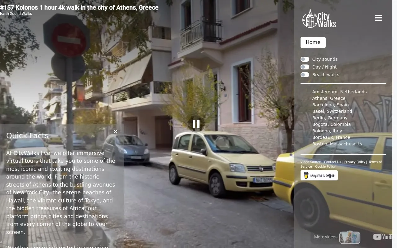 CityWalks homepage screenshot