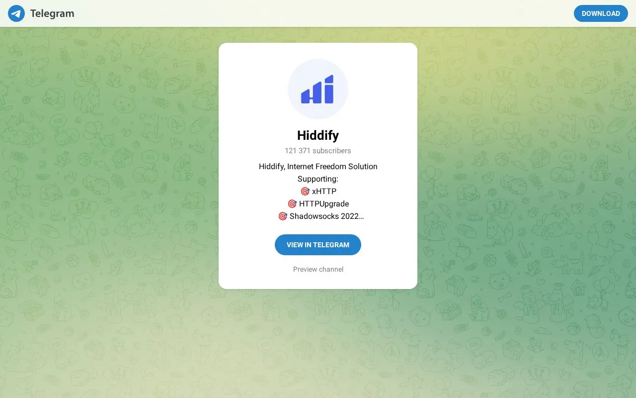 Hiddify homepage screenshot