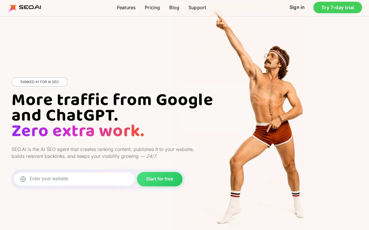 SEO.AI homepage screenshot