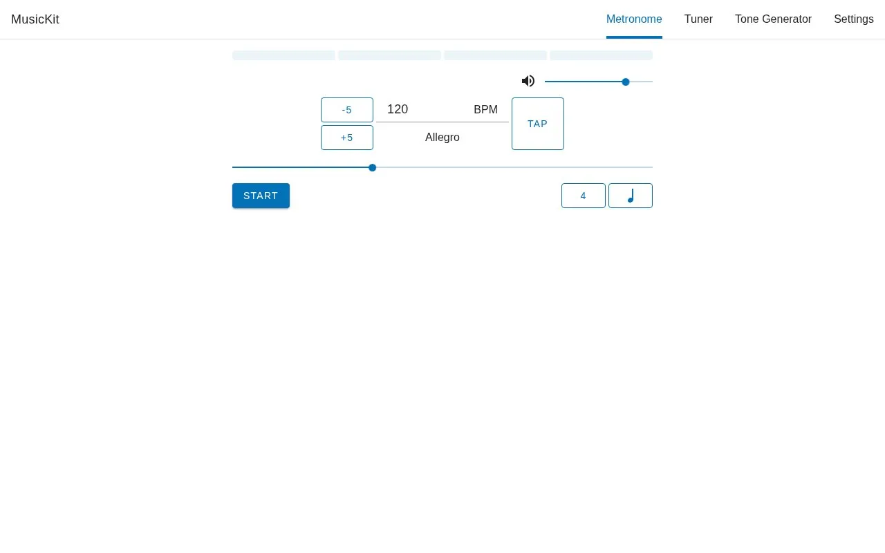 MusicKit homepage screenshot