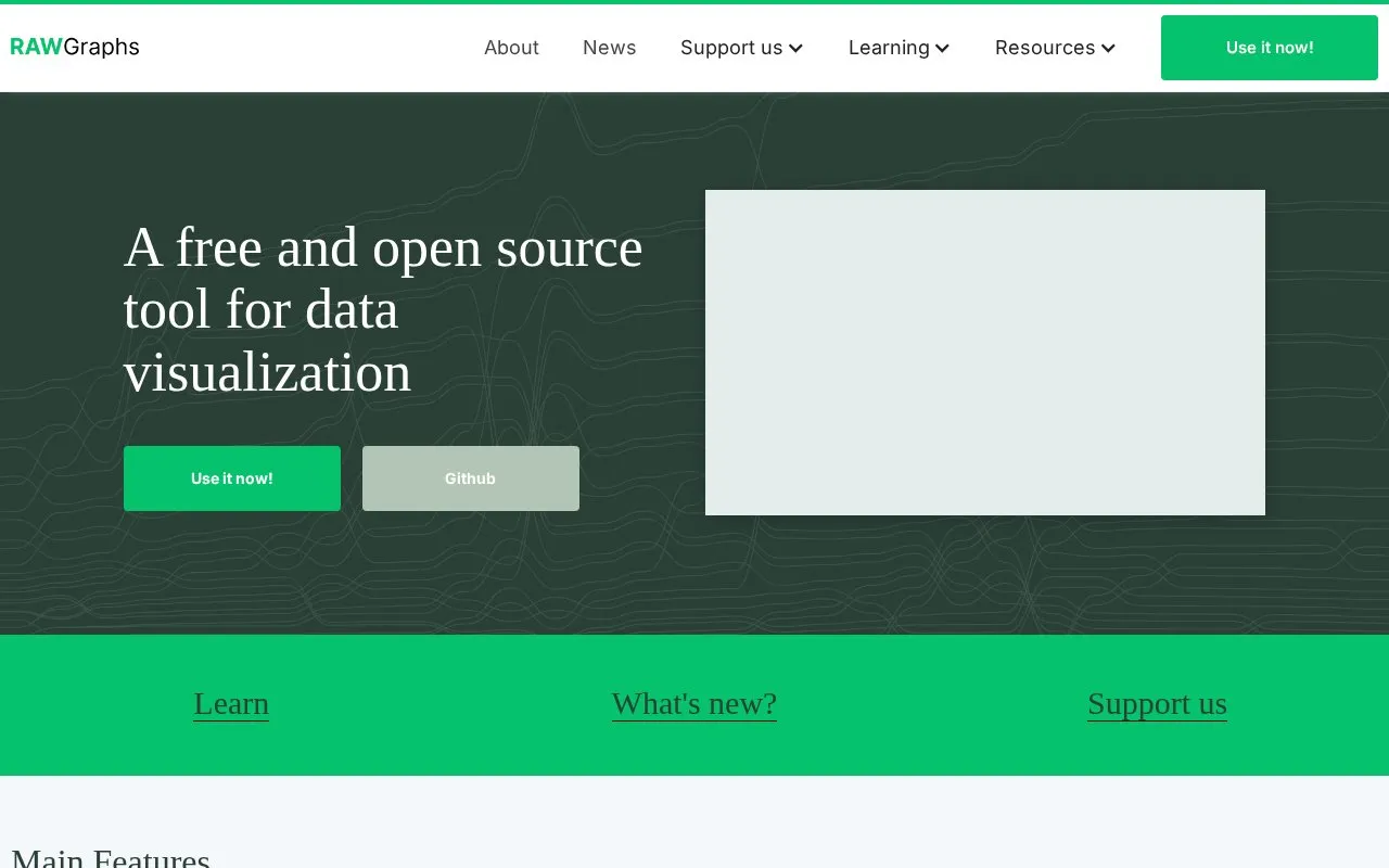 raw homepage screenshot