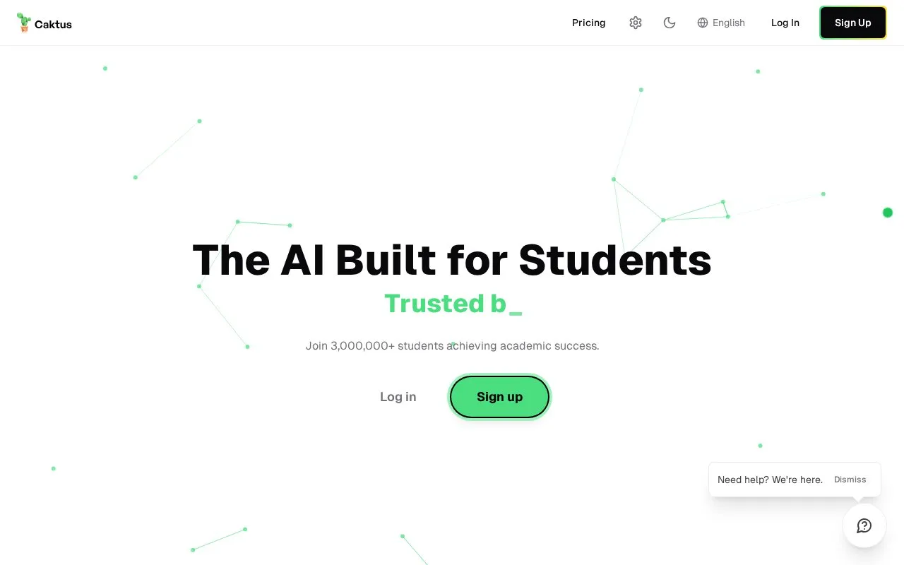 Caktus homepage screenshot