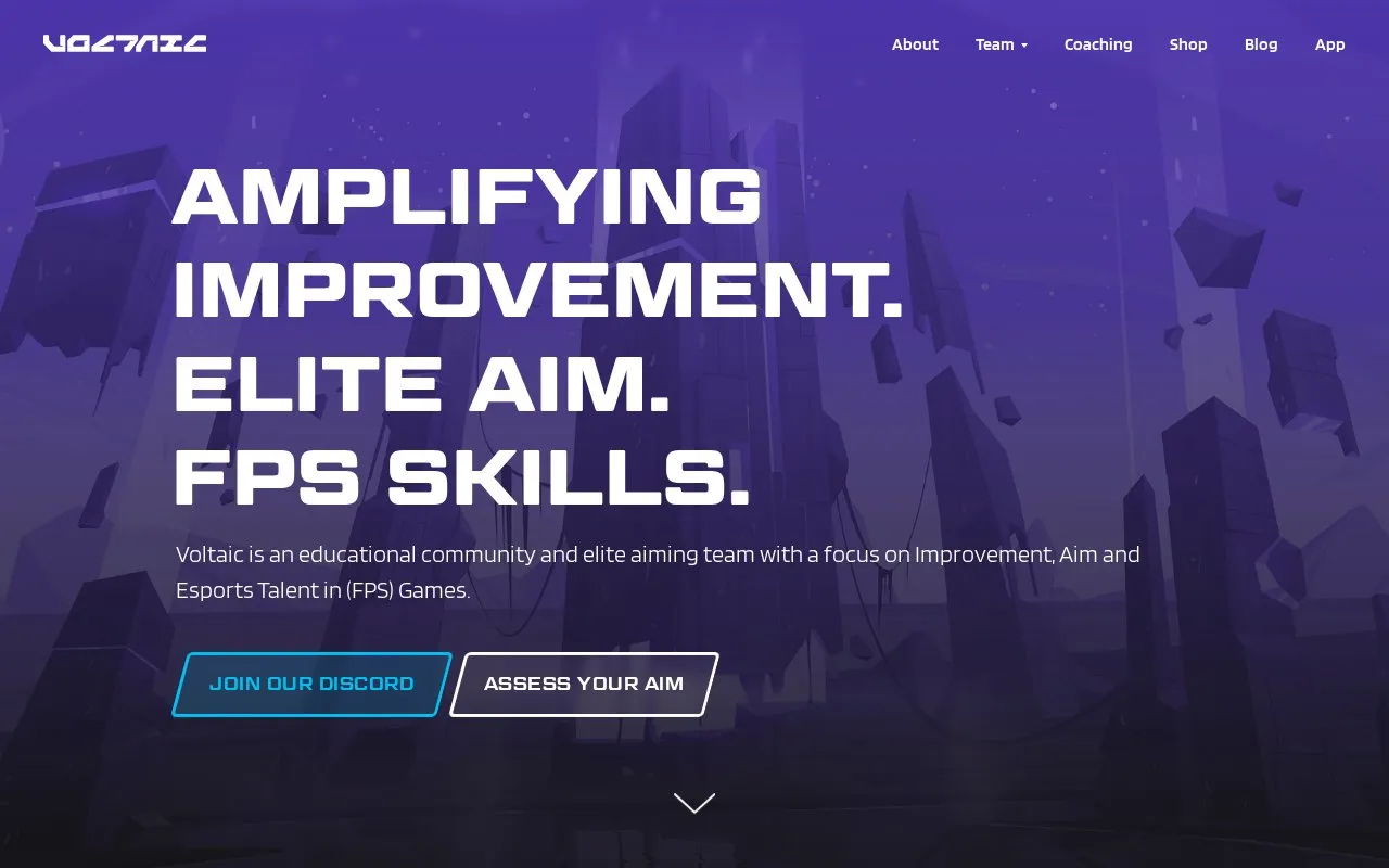 Voltaic homepage screenshot