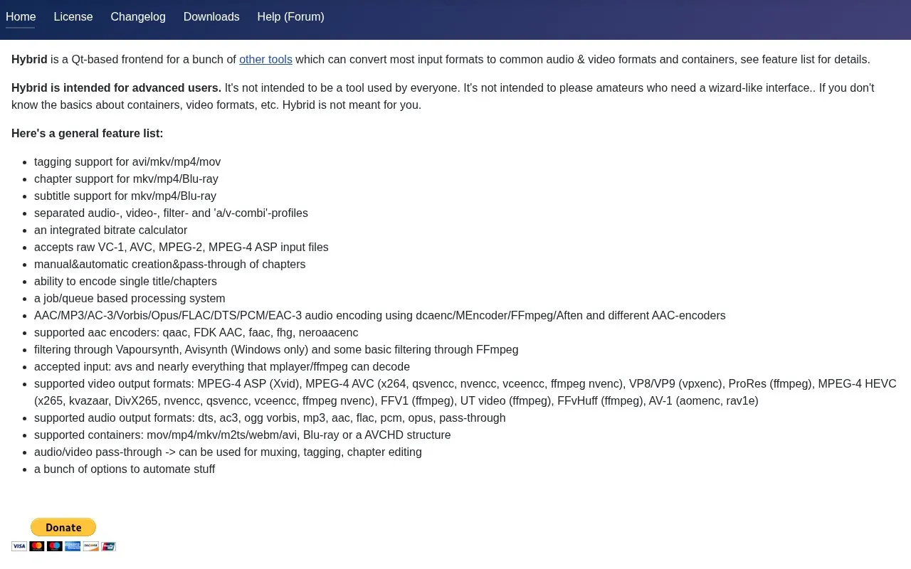 selur homepage screenshot