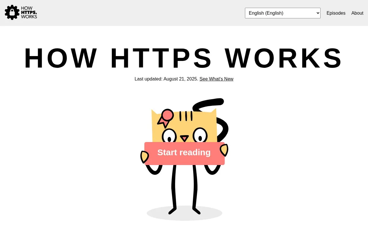 How HTTPS Works homepage screenshot