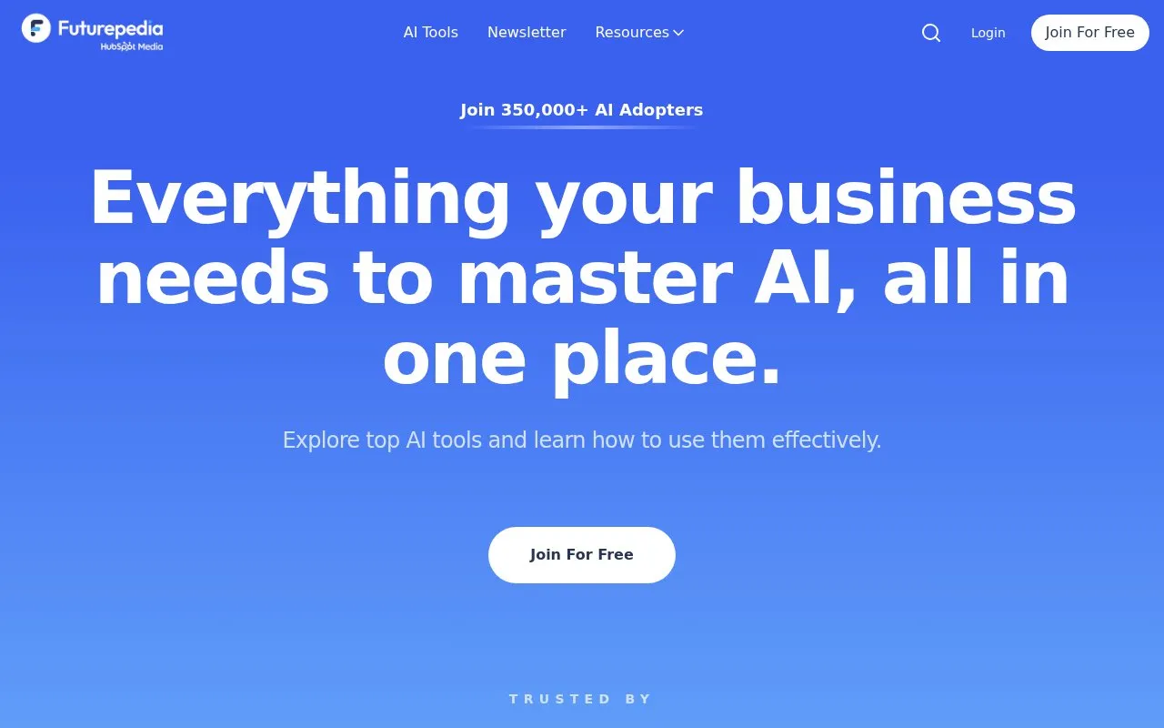 futurepedia homepage screenshot