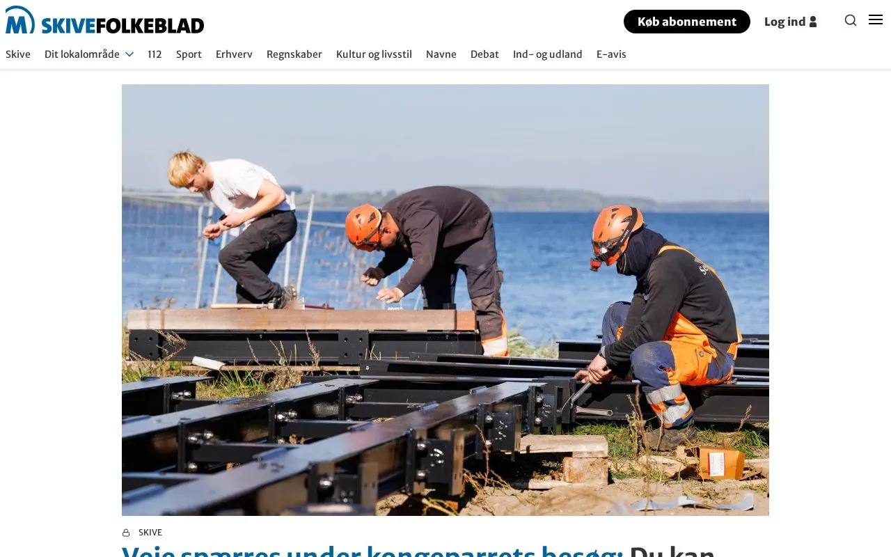 Skive Folkeblad homepage screenshot