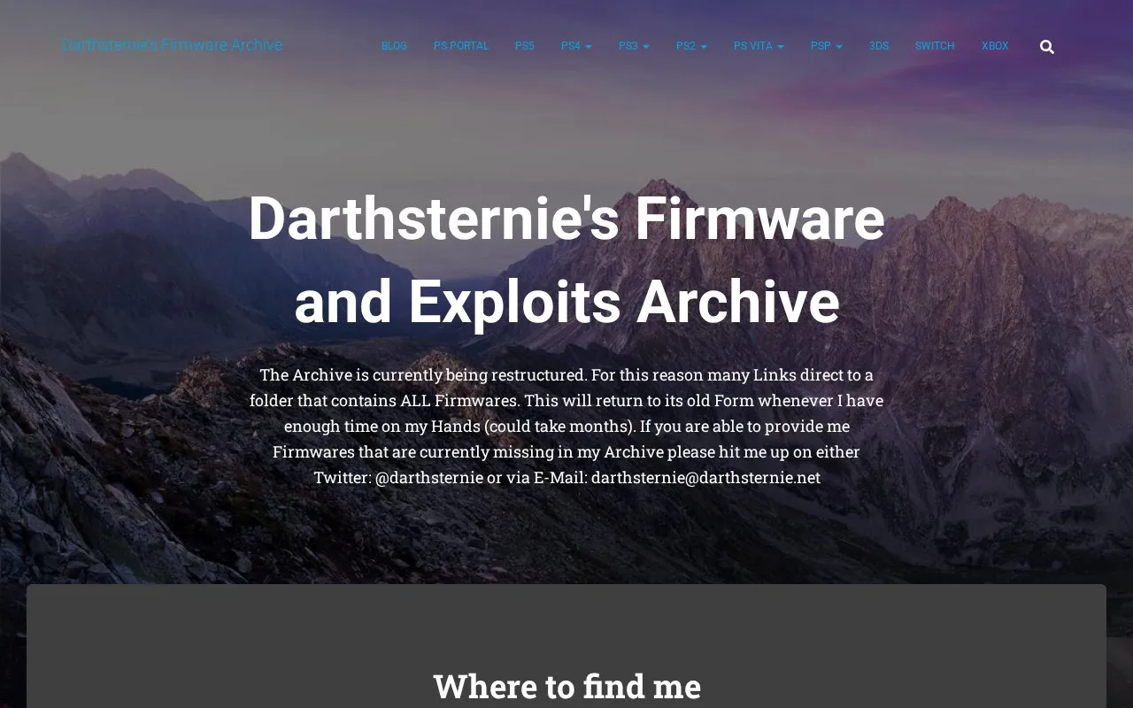 Darthsternie homepage screenshot
