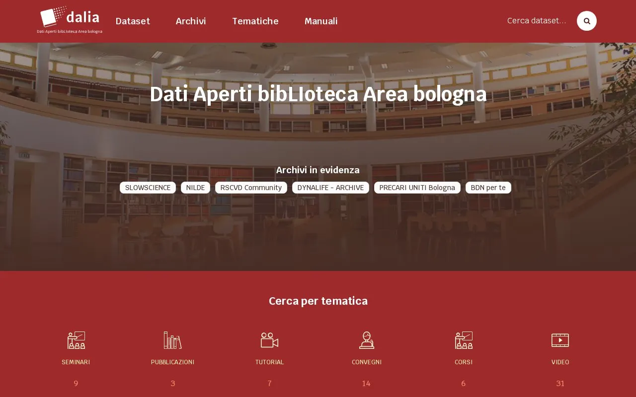 DALIA homepage screenshot