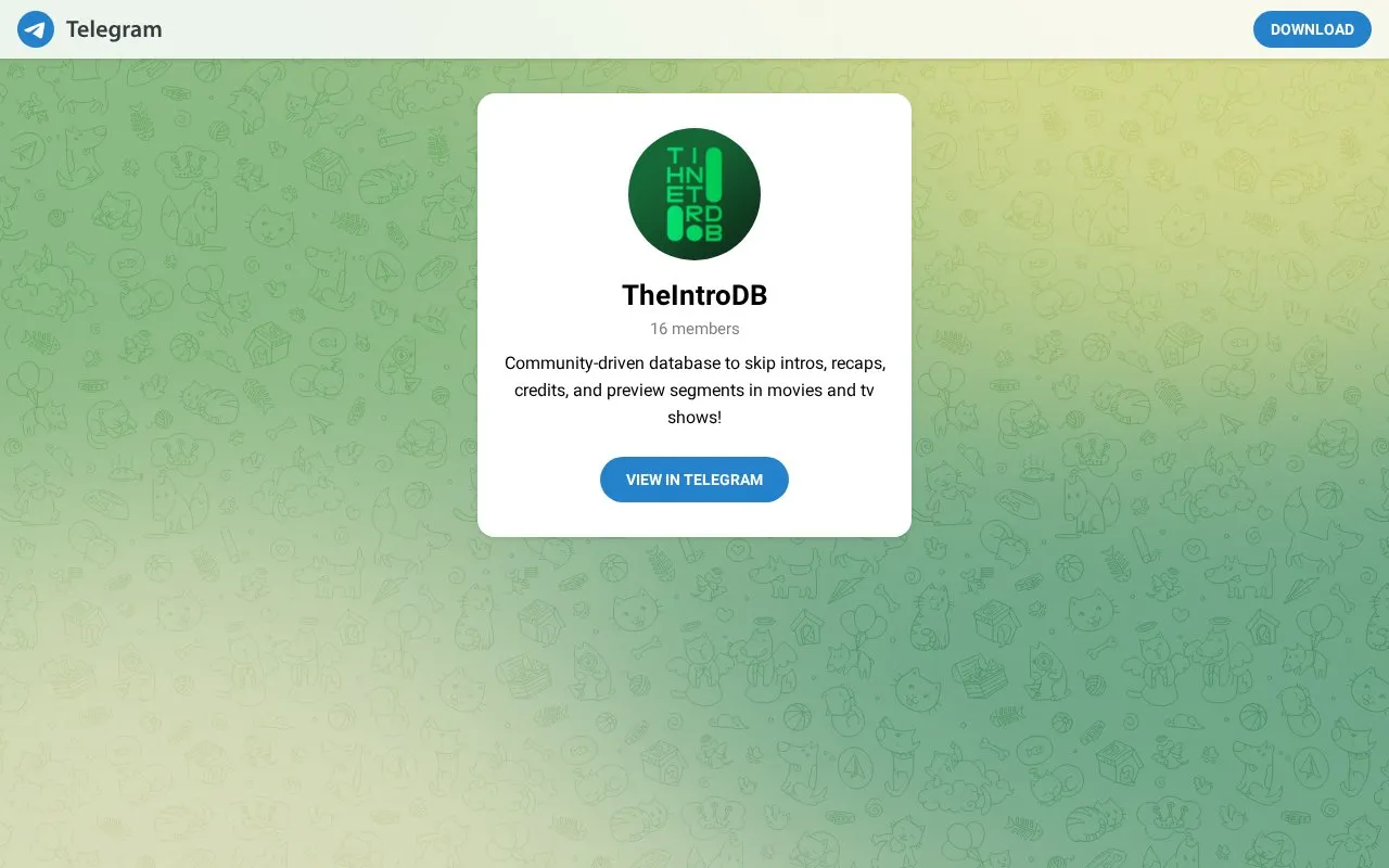 Theintrodb homepage screenshot