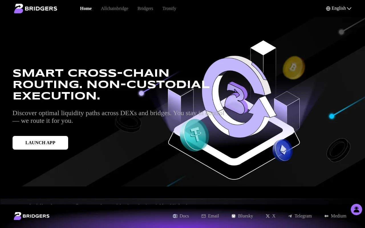 Bridgers homepage screenshot