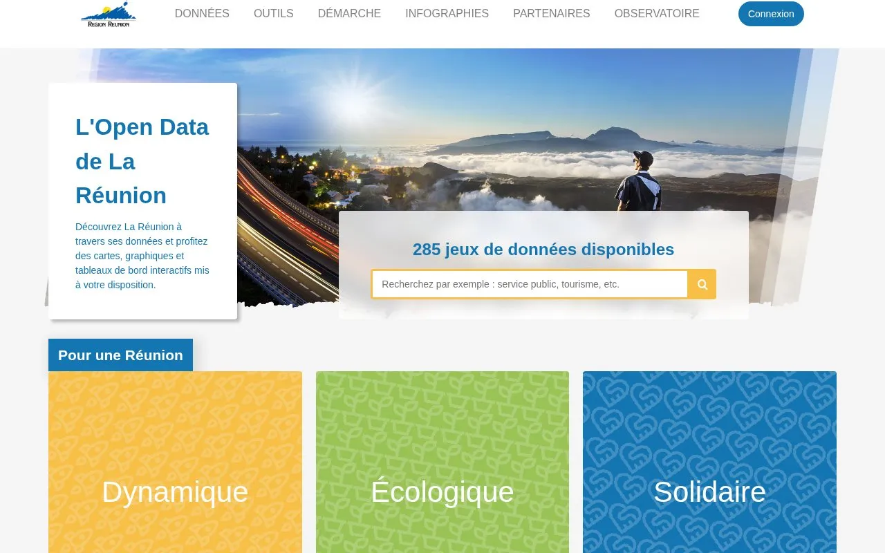 data.regionreunion.com homepage screenshot