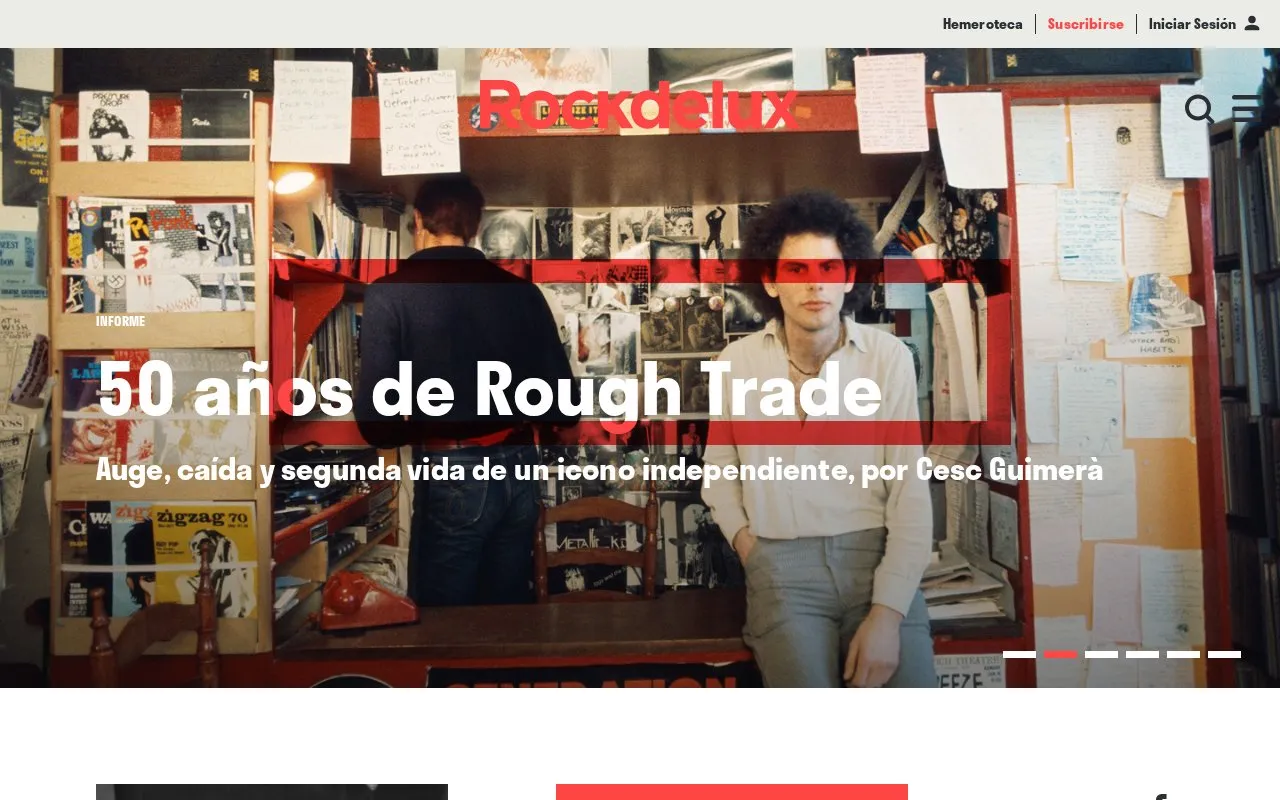 Rockdelux homepage screenshot