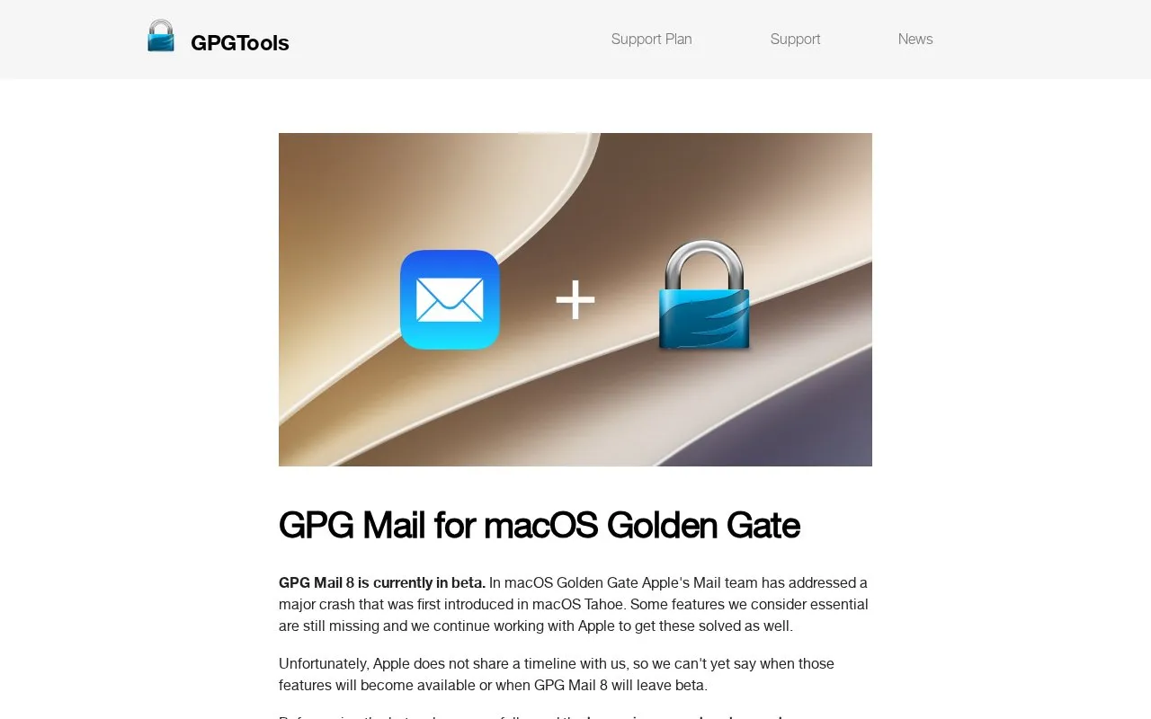 GPG Suite homepage screenshot
