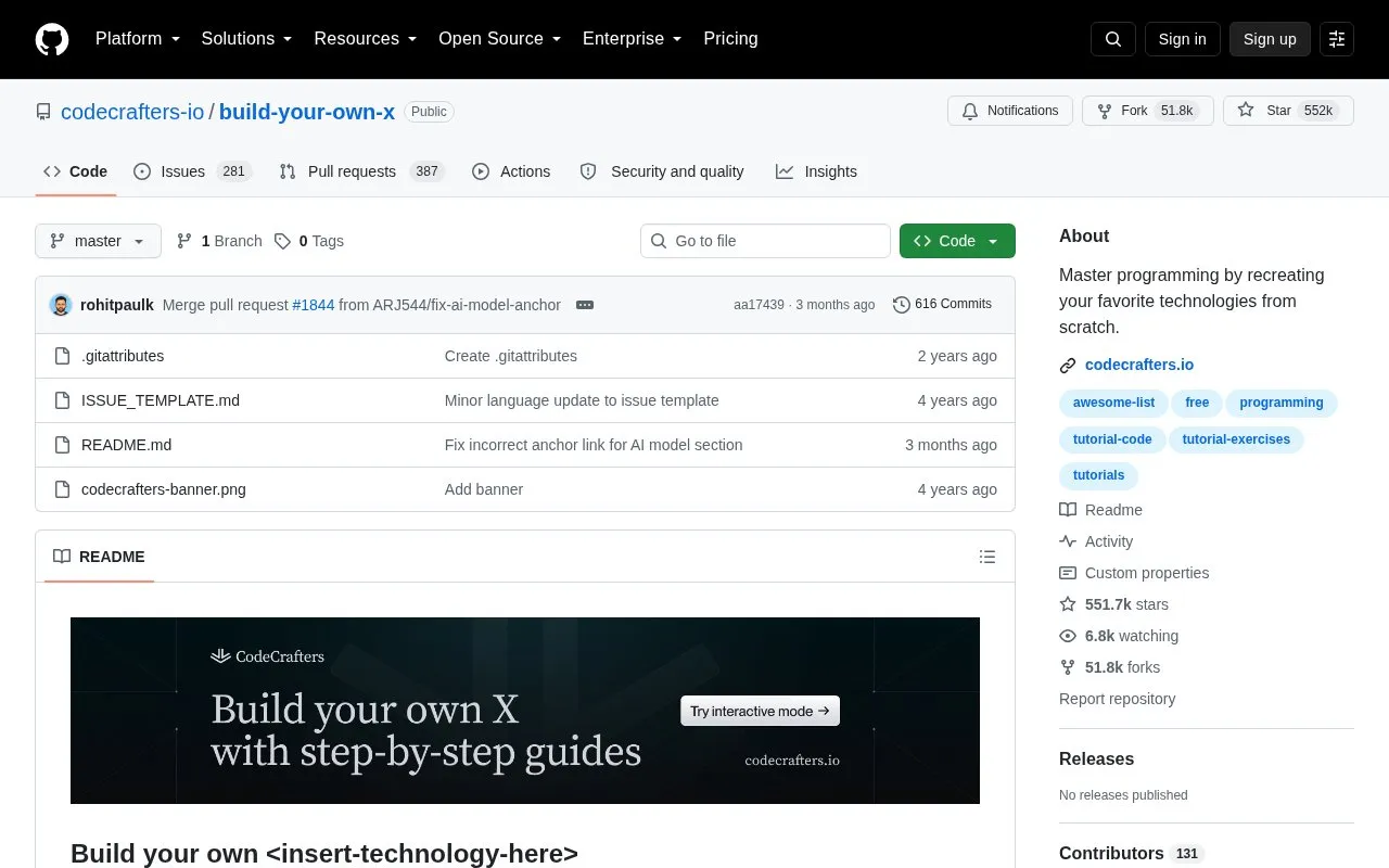 Build your own X homepage screenshot