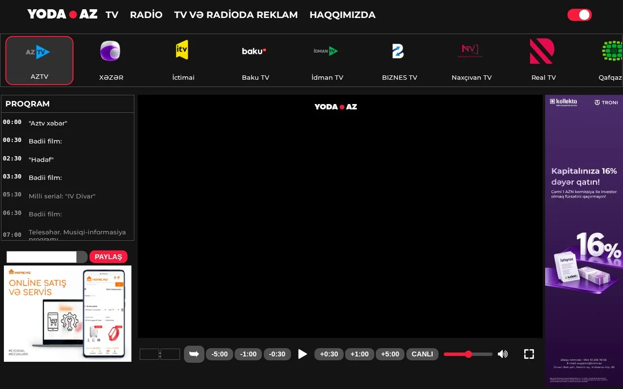 Yoda homepage screenshot