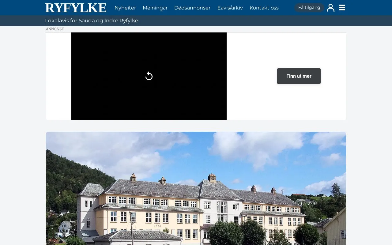 ryfylke homepage screenshot