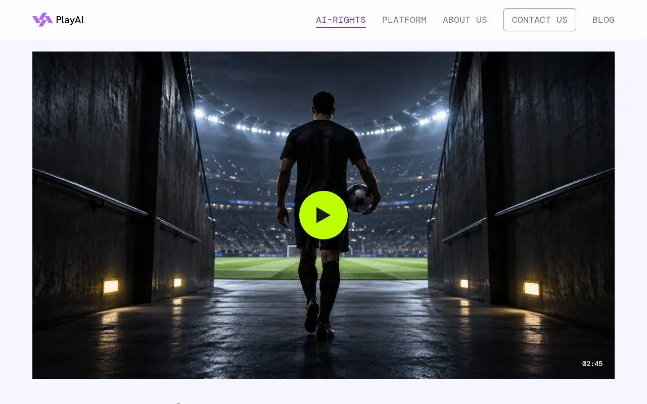 PlayAI homepage screenshot