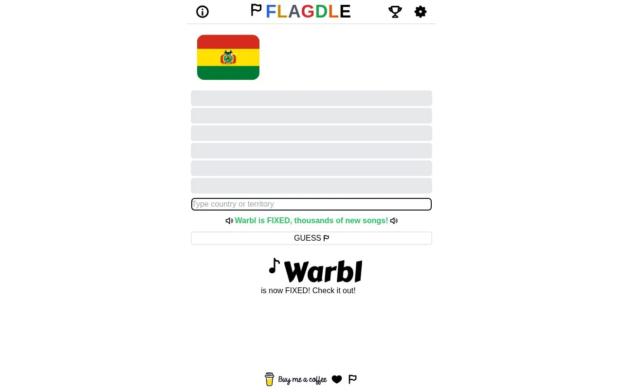 Flagdle homepage screenshot