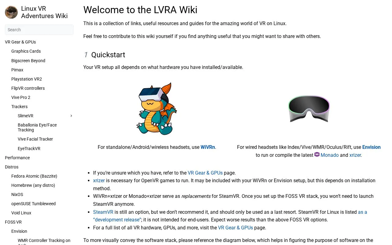 LVRA Wiki homepage screenshot