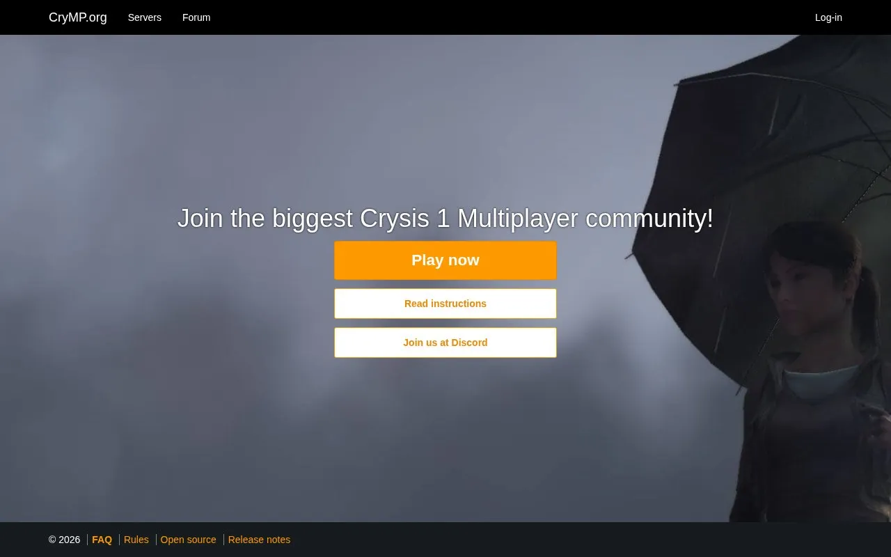 CryMP homepage screenshot