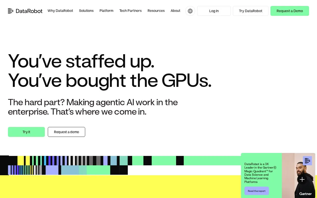 DataRobot homepage screenshot