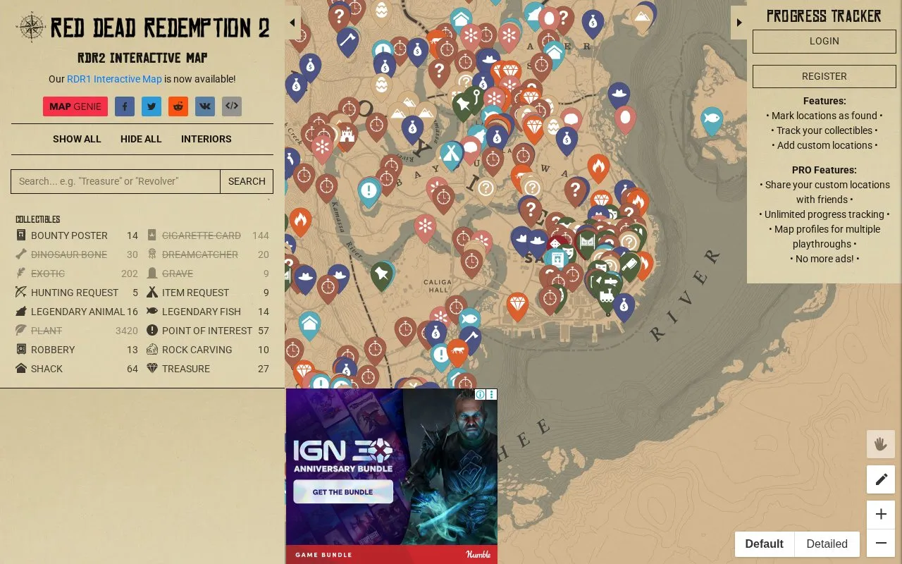 RDR2 Map homepage screenshot