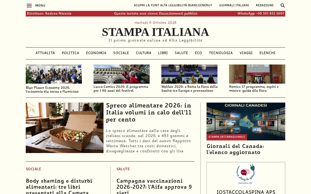 Stampa Italiana homepage screenshot