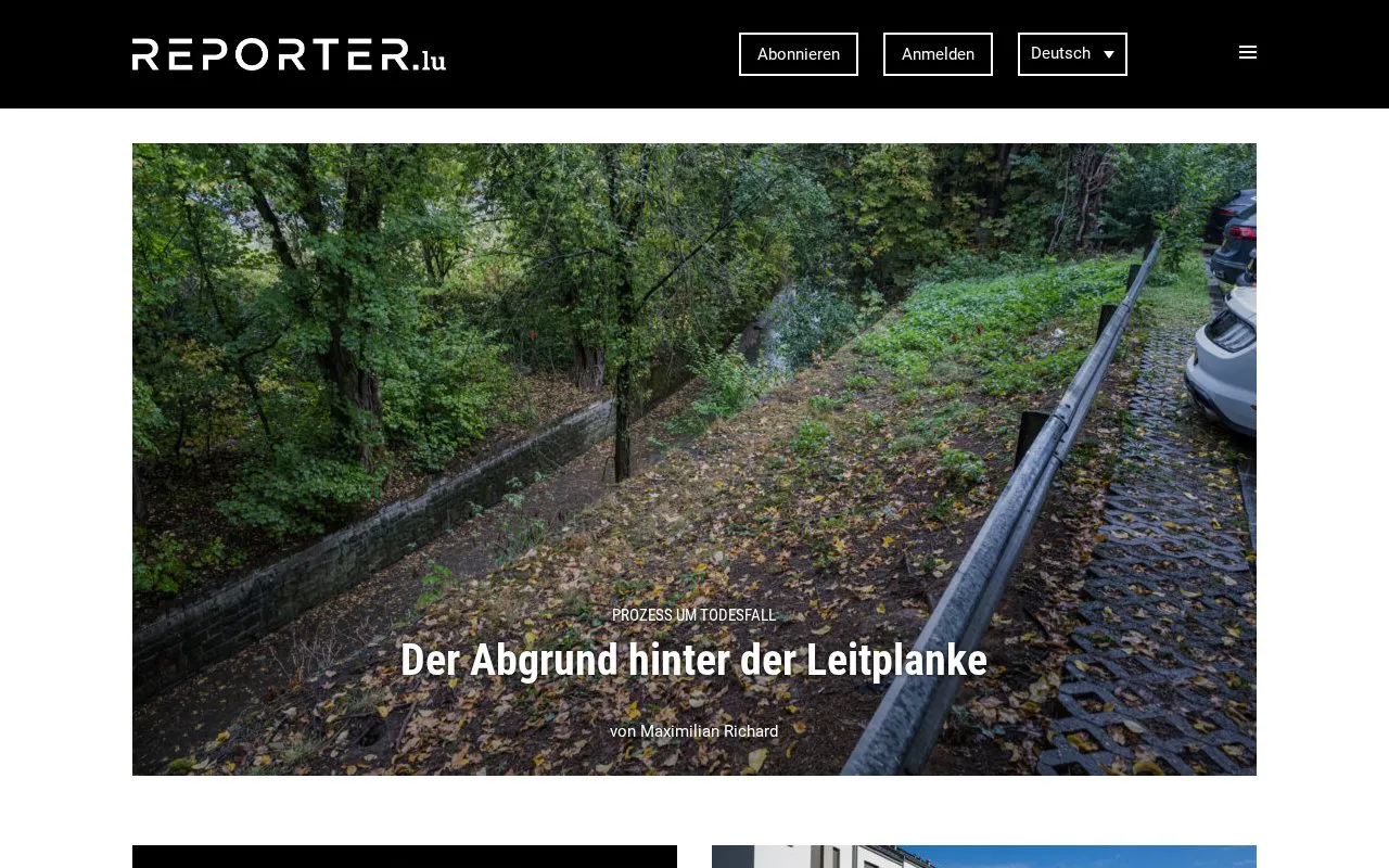 Reporter.lu homepage screenshot
