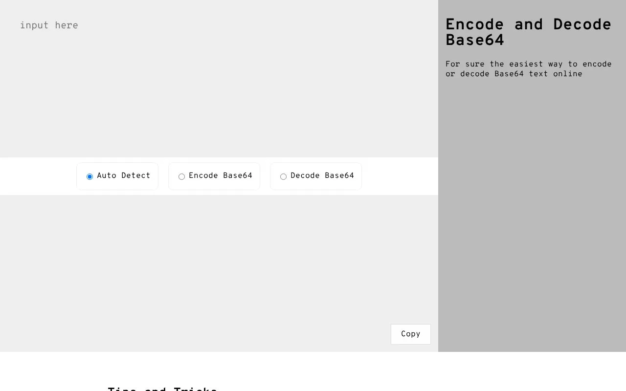base64.run homepage screenshot