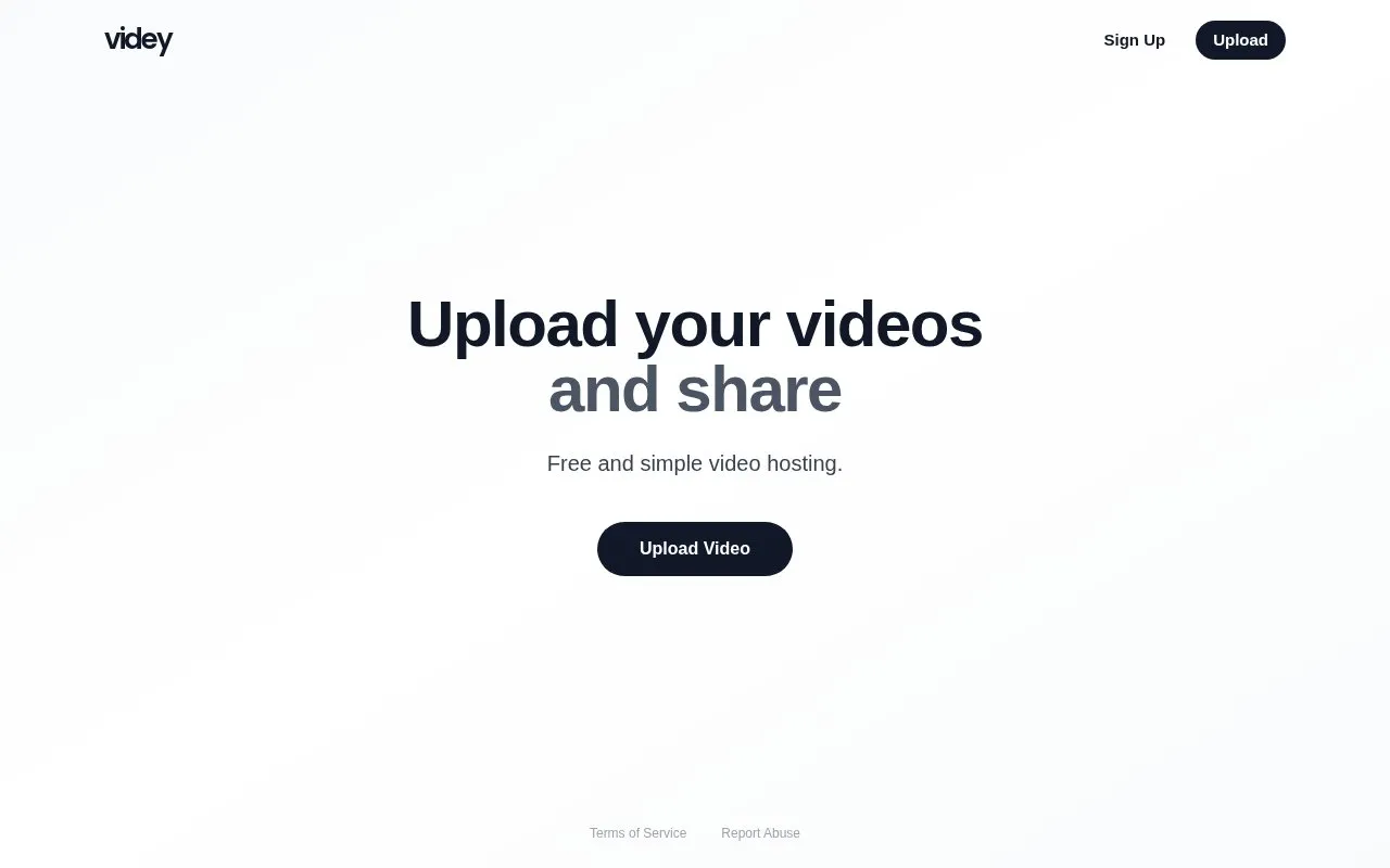 Videy homepage screenshot