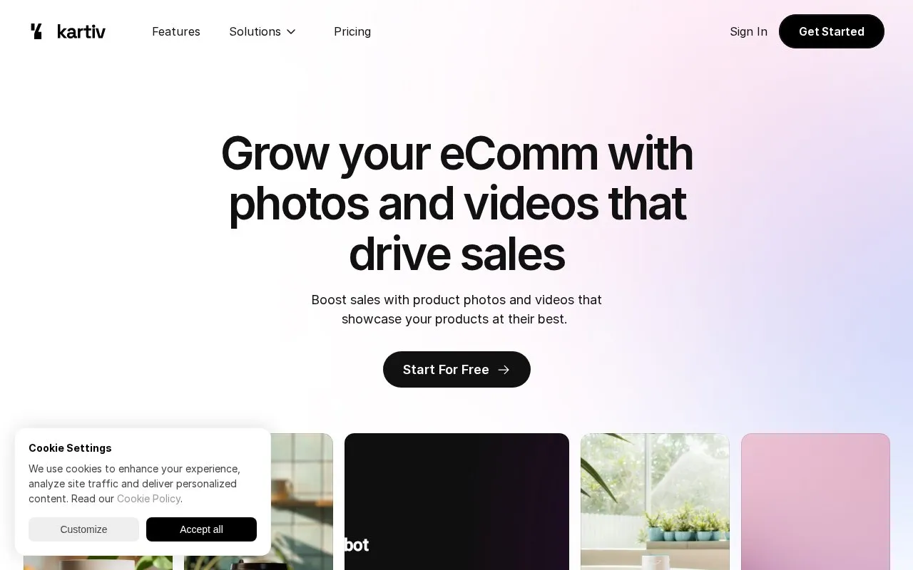Kartiv homepage screenshot