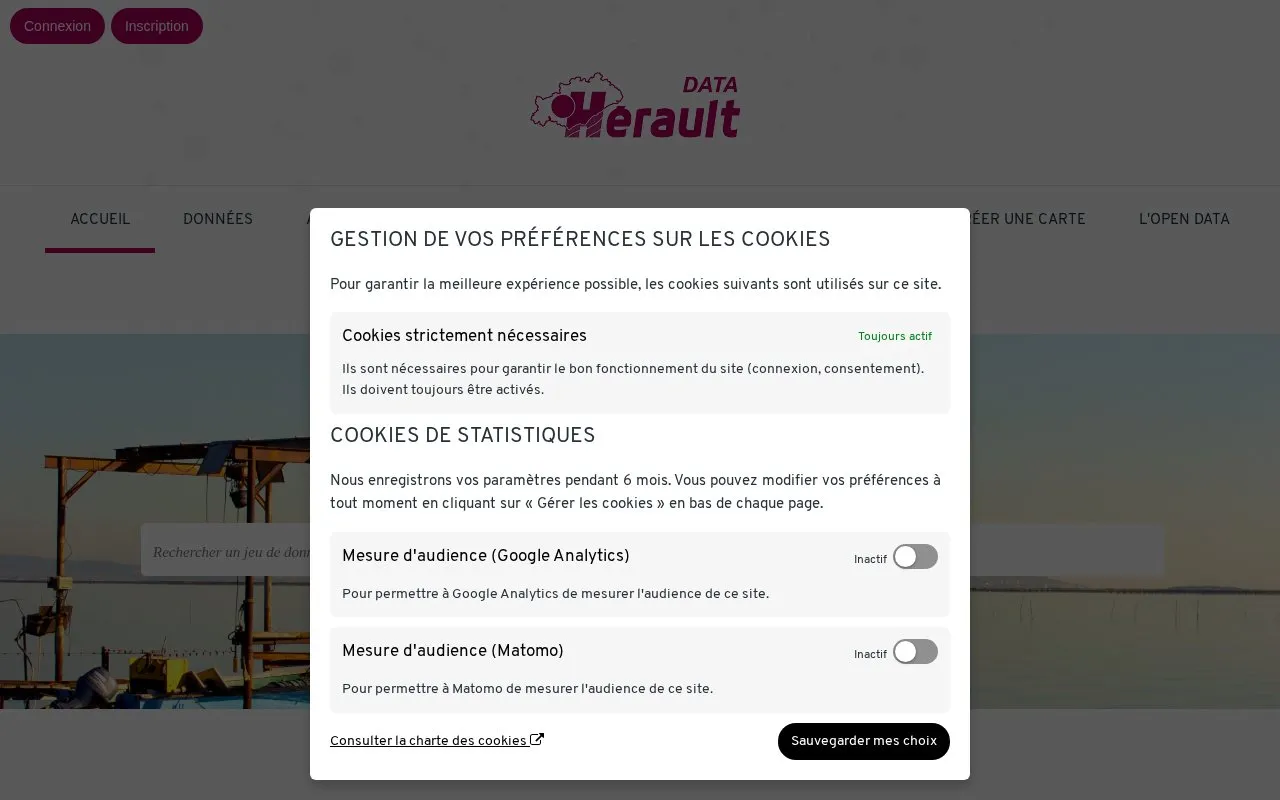 herault-data.fr homepage screenshot