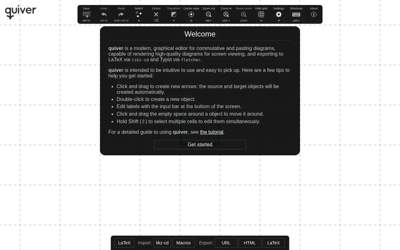 Quiver homepage screenshot