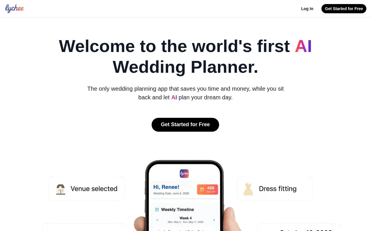 Lychee homepage screenshot