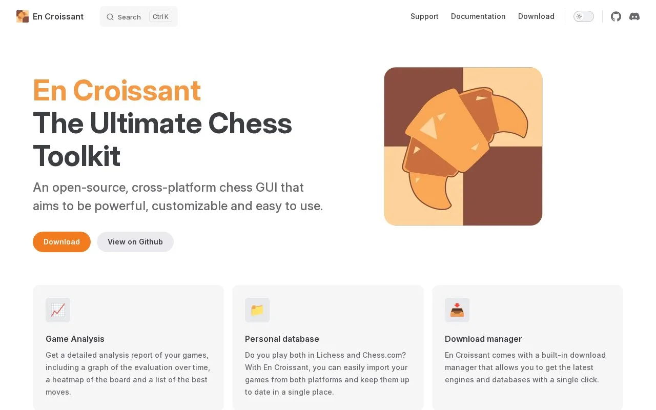 En Croissant homepage screenshot